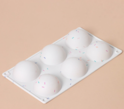 Изображение Форма для выпечки KONFINETTA «Полусфера», 27,8×16,3×3,4 см, 6 ячеек (d=6,7 см)